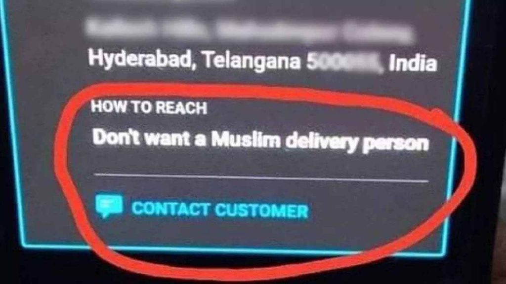 No Muslim Delivery Person