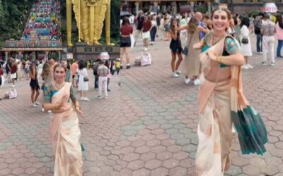 Viral Video : साड़ी पहने एक विदेशी महिला का वीडियो वायरल Viral Video