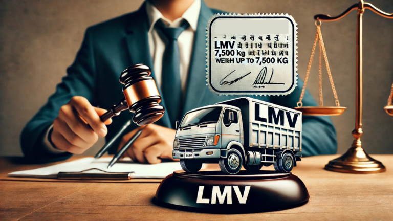 SUPREME COURT ON LMV LICENCE