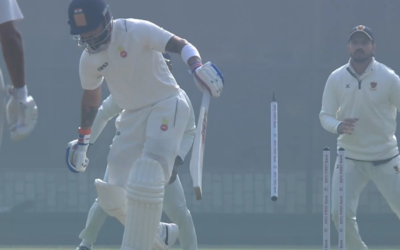 12 साल बाद विराट कोहली की रणजी वापसी, 15 गेंद में सिर्फ 6 रन बनाकर आउट हुए VIRAT KOHLI
