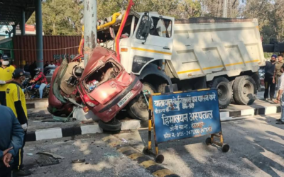 लच्छीवाला में दर्दनाक हादसा, डंपर ने तीन वाहनों को कुचला, 2 लोगों की मौत LACHHIWALA ACCIDENT