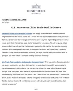 US CHINA TRADE DEAL
