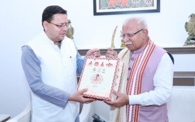 सीएम धामी ने की केन्द्रीय मंत्री मनोहर लाल खट्टर से मुलाकात, ऊर्जा क्षेत्र में विभिन्न योजनाओं को लेकर हुई बातचीत CM DHAMI IN DELHI