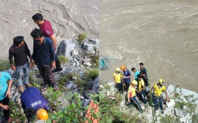 रुद्रप्रयाग में भीषण हादसा, यात्रियों से भरी बस अलकनंदा में गिरी, 9 लोग लापता RUDRAPRAYAG BUS ACCIDENT
