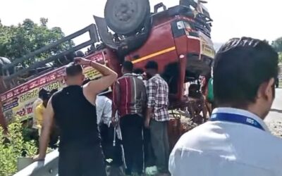 टिहरी में दर्दनाक सड़क हादसा, कांवड़ यात्रियों से भरा ट्रक पलटा KANWAR YATRI ACCIDENT