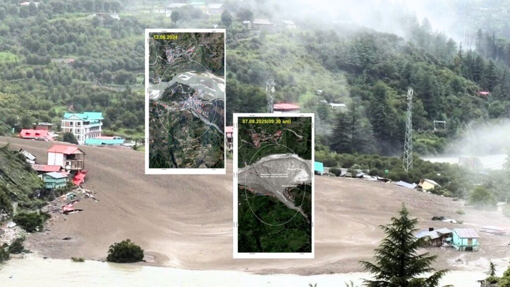 DHARALI ISRO SATELLITE PHOTO