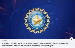 BCCI SPONSORSHIP TENDER