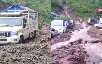 हिमाचल के बिलासपुर जिले में बादल फटने की घटना, कई वाहन मलबे में दबे, कृषि भूमि का भी नुकसान Himachal Bilaspur cloudburst