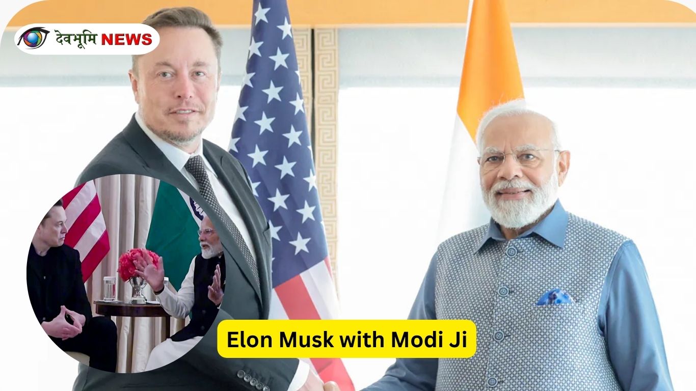 Elon Musk with Modi