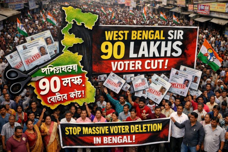 West Bengal SIR 90 lakhs Voter cut_intimidating for DIDI