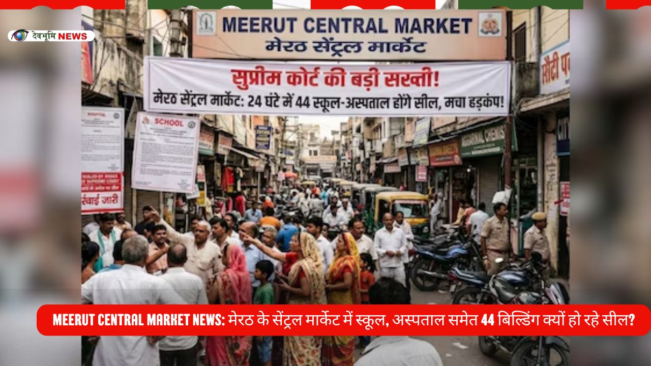 Meerut Central Market News मेरठ के सेंट्रल मार्केट में स्कूल, अस्पताल समेत 44 बिल्डिंग क्यों हो रहे सील