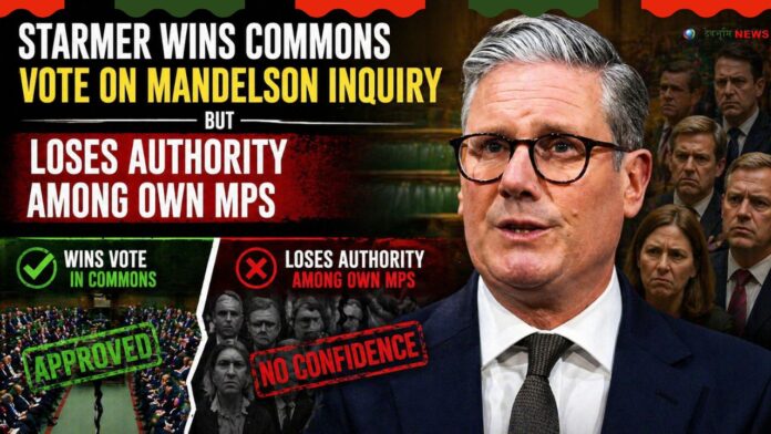 Starmer wins Commons vote on Mandelson inquiry