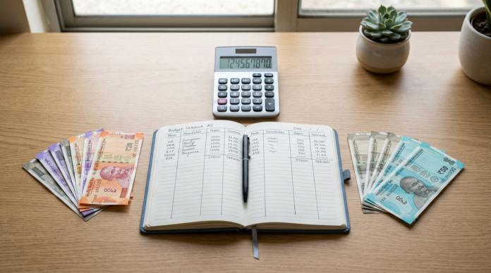 50/30/20 Budgeting Rule calculator rupee notes