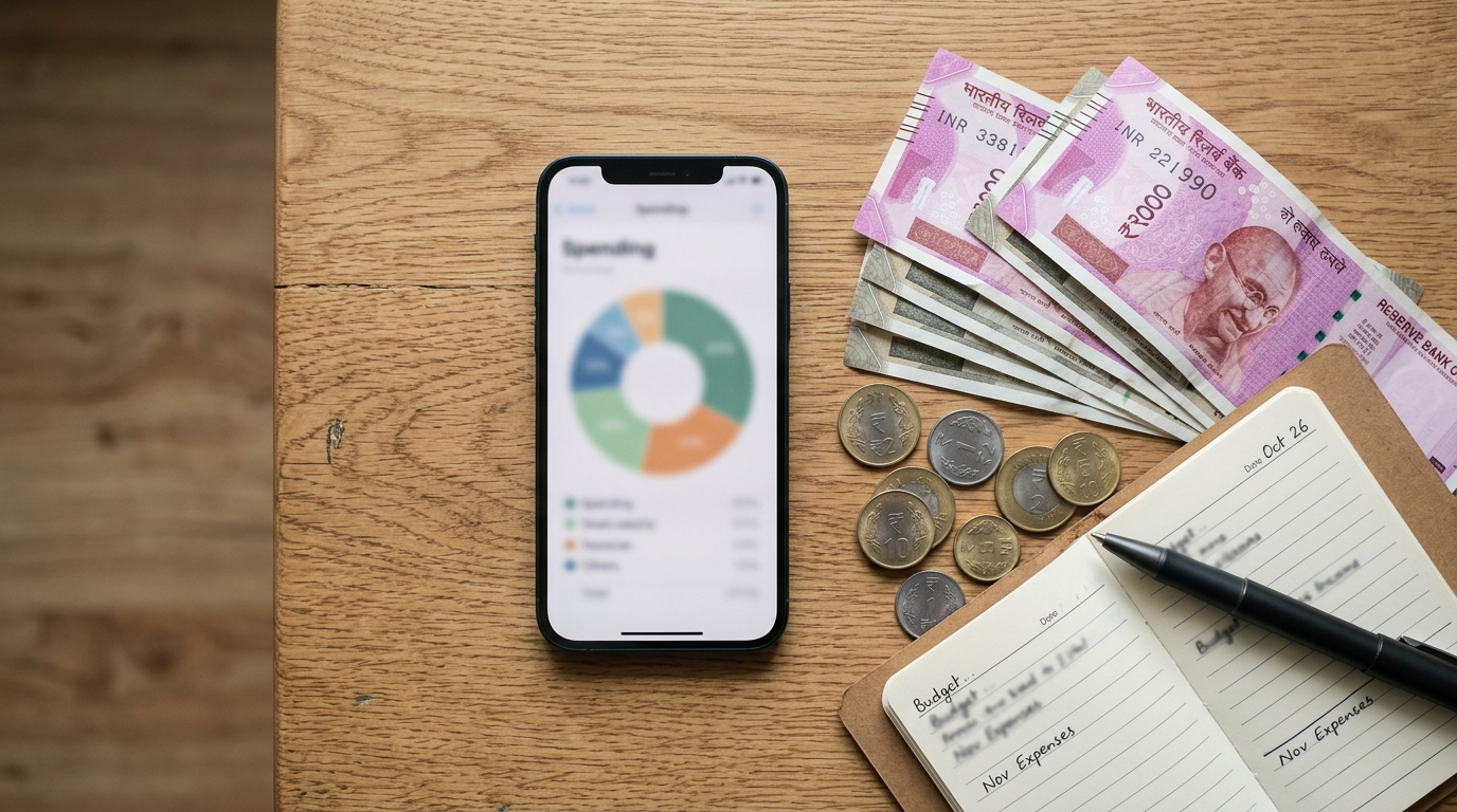 AI Budget Tracker App ka spending category breakdown chart