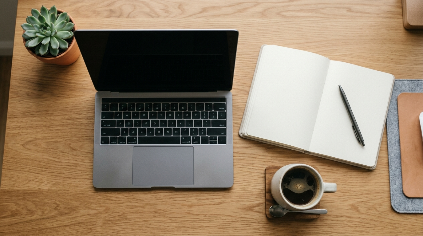 AI Data Privacy Concerns ka workspace setup laptop ke saath