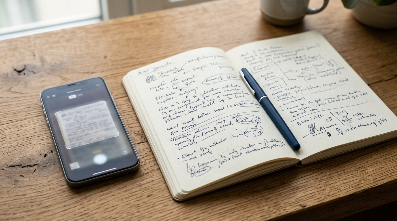 AI Handwritten Notes Digitize ka notebook aur scanning app setup