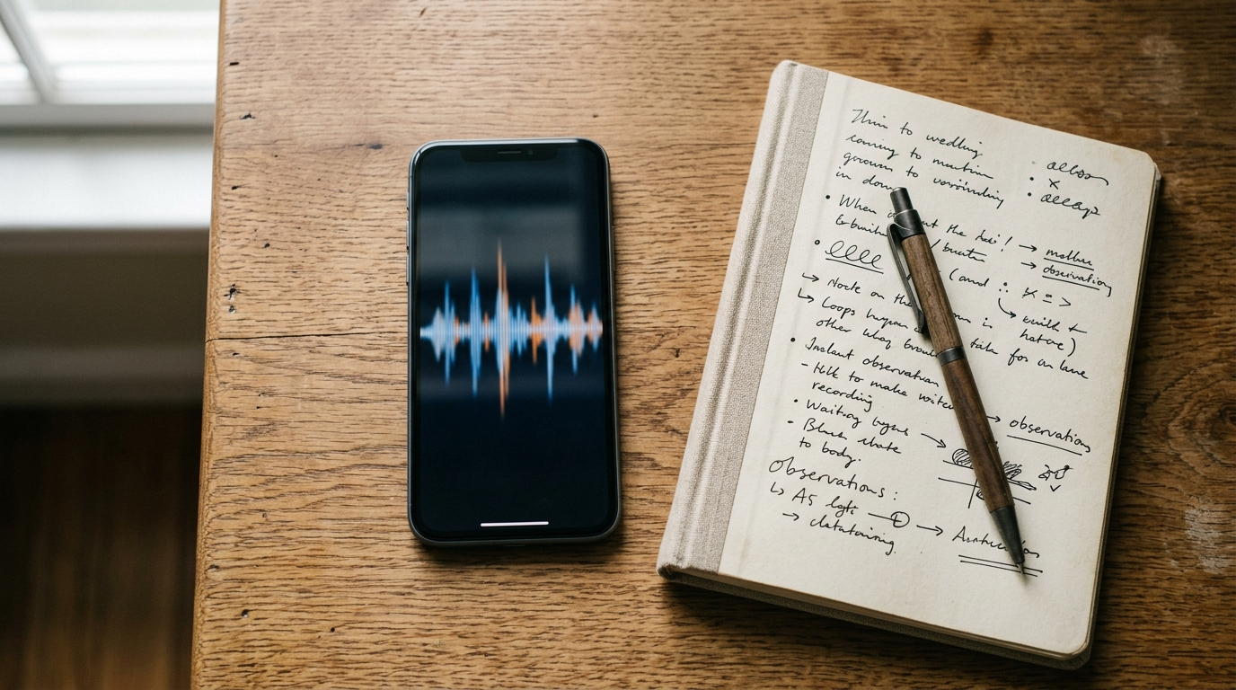 AI Pet Behavior Training ka audio waveform aur notes setup