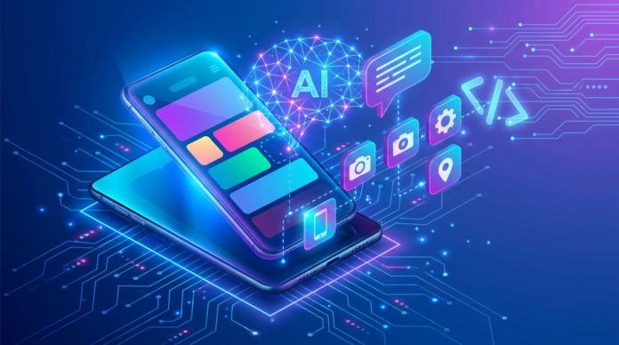 AI से ऐप कैसे बनाएं बिना कोडिंग इलस्ट्रेशन