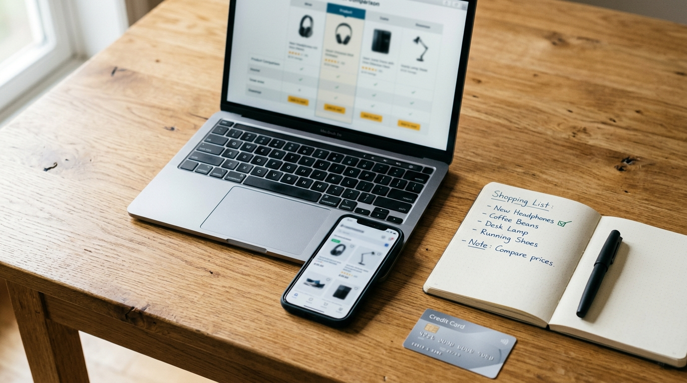 AI Shopping Assistant se online shopping checklist aur product comparison