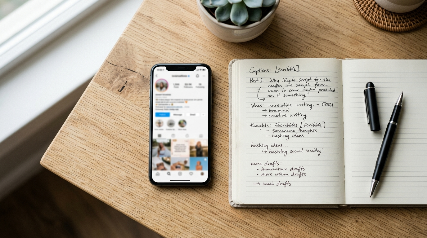 AI Social Media Post Hacks ke caption drafts aur feed setup