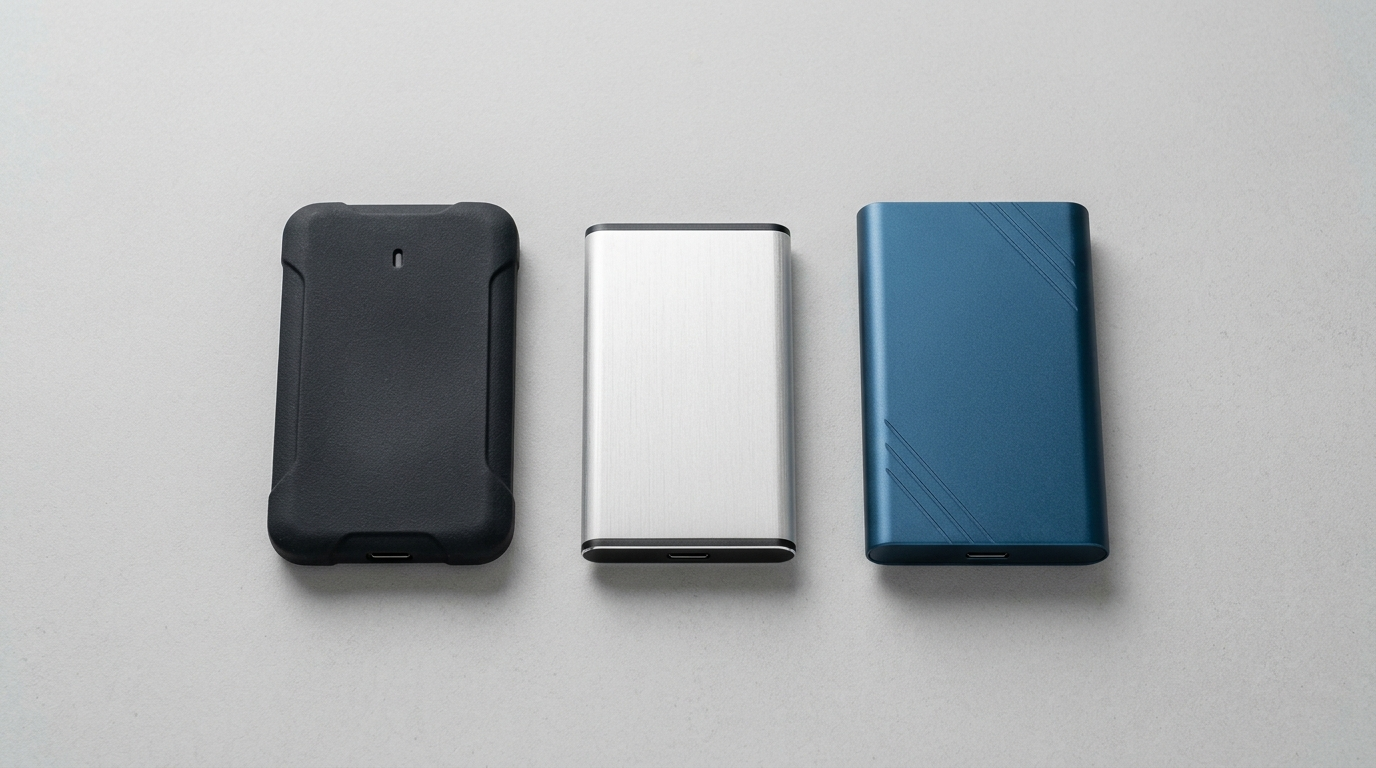 Best Portable SSD in India comparison flat lay