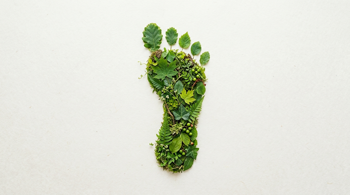 Carbon Footprint green leaf concept