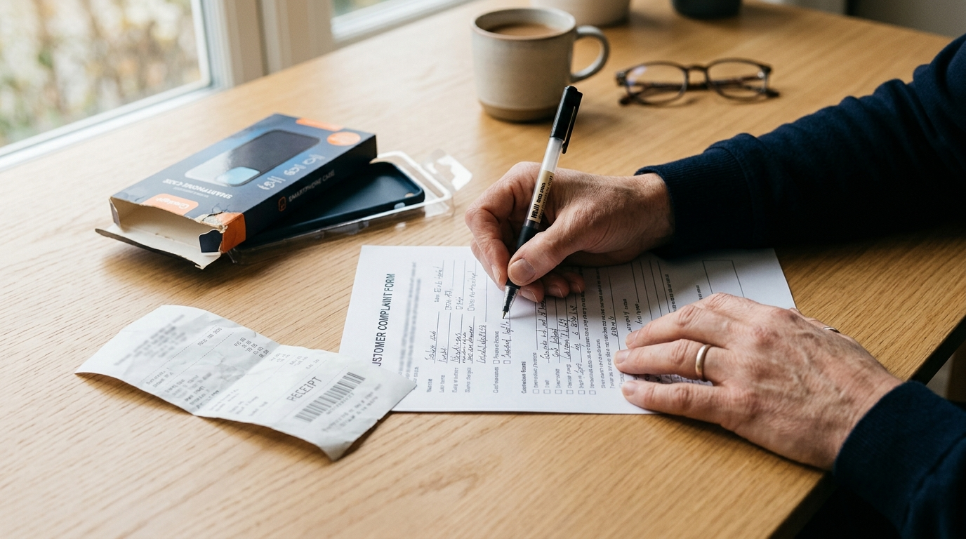 Consumer Complaint form filling receipt