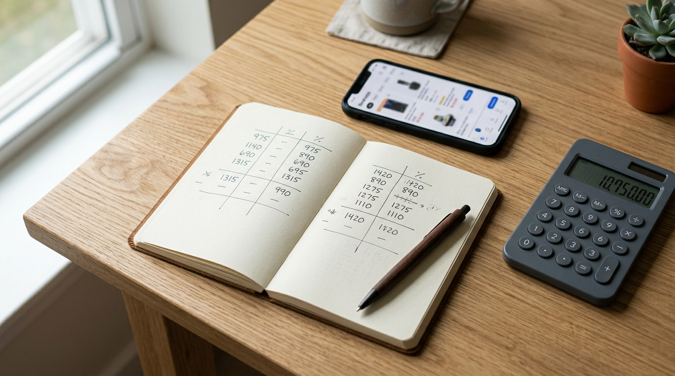 Credit Card Comparison India ka cashback calculation notebook mein