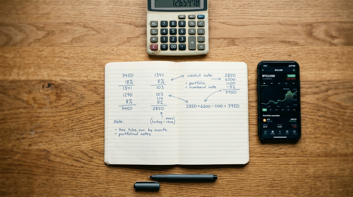 Cryptocurrency Investment India ka tax calculation notebook mein