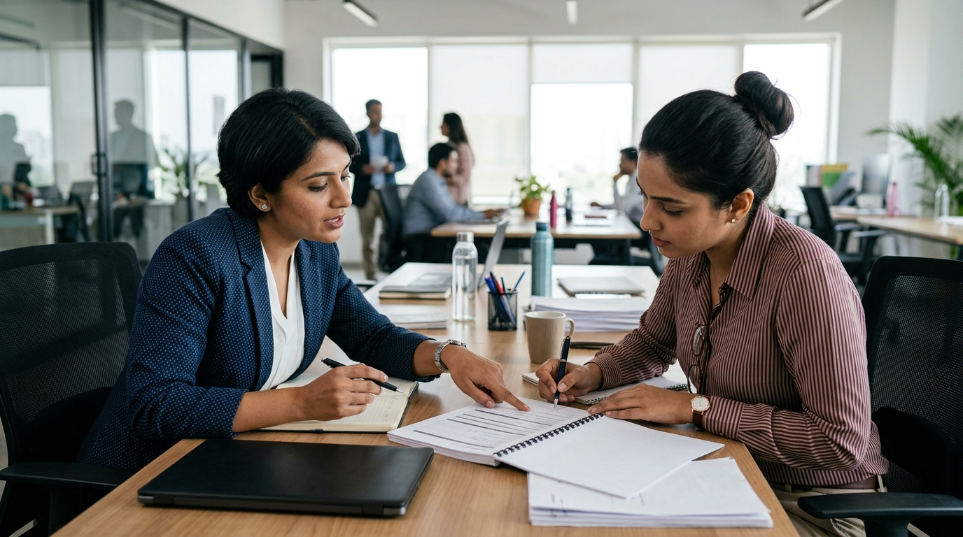 CSR Documentation पर हस्ताक्षर करते कॉर्पोरेट प्रोफेशनल्स