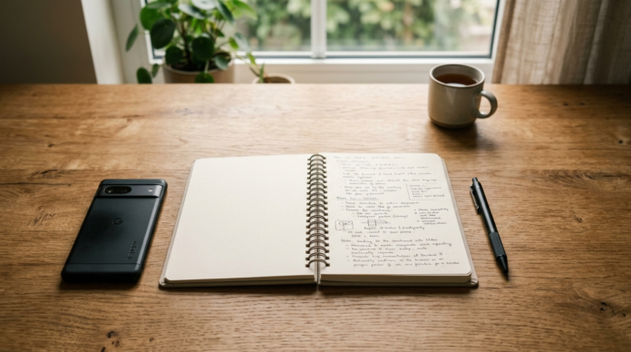 Deep Work Technique notebook distraction-free workspace