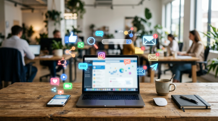 Digital Marketing Kya Hai social media search icons