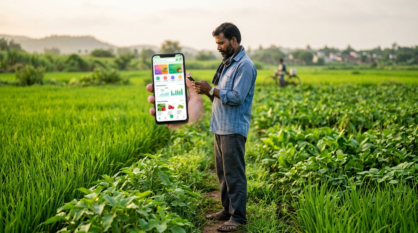 Economic Development के तहत डिजिटल मंडी ऐप देखता किसान