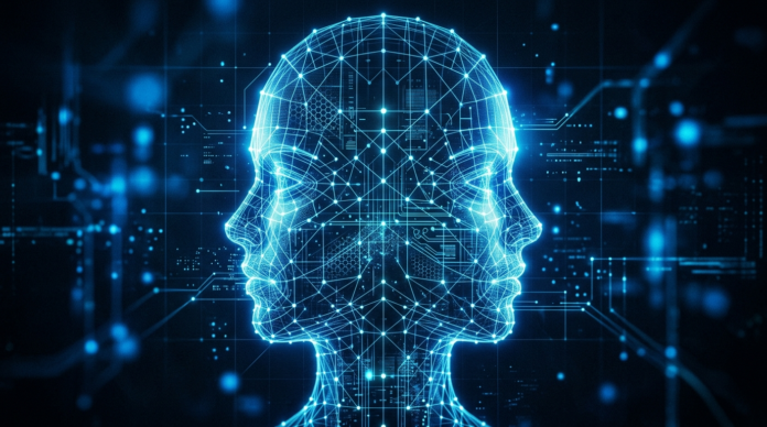 Face Recognition Technology digital grid mapping