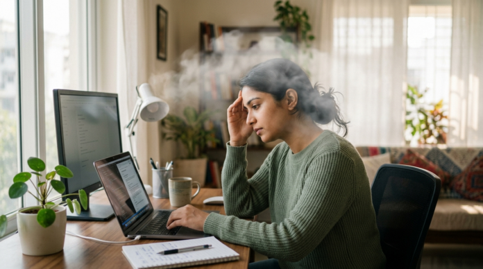 Brain Fog क्या है, धुंध में डूबे दिमाग का कॉन्सेप्ट इमेज