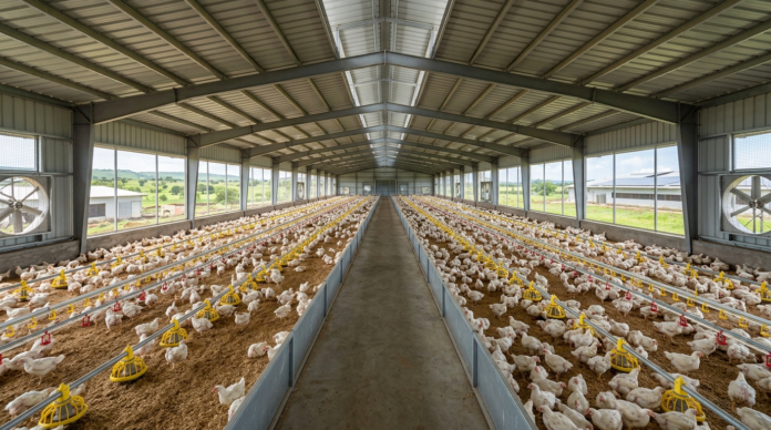 Poultry Farming के लिए साफ-सुथरा आधुनिक पोल्ट्री शेड