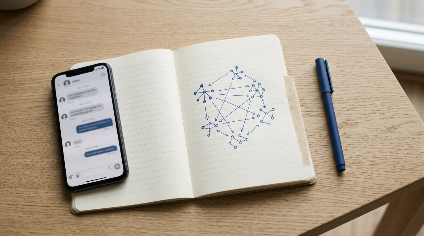How Does AI Actually Work ka network diagram notebook mein