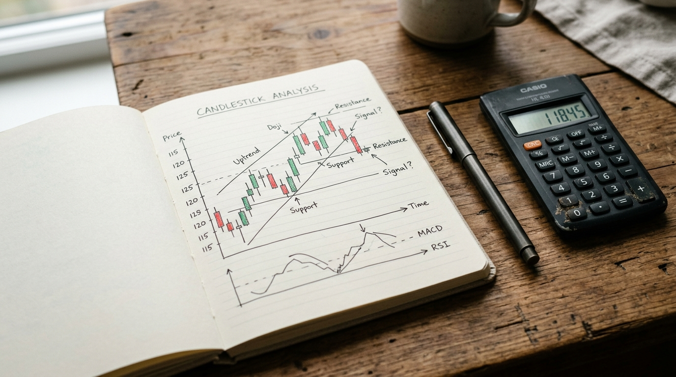 How to Read Stock Charts Basics ka candlestick diagram notebook mein