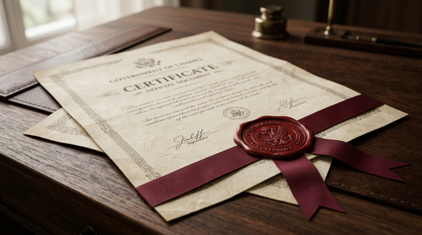 Income Certificate official document seal