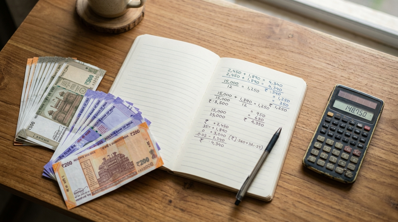Income Tax Notice Reasons ka calculation notebook mein