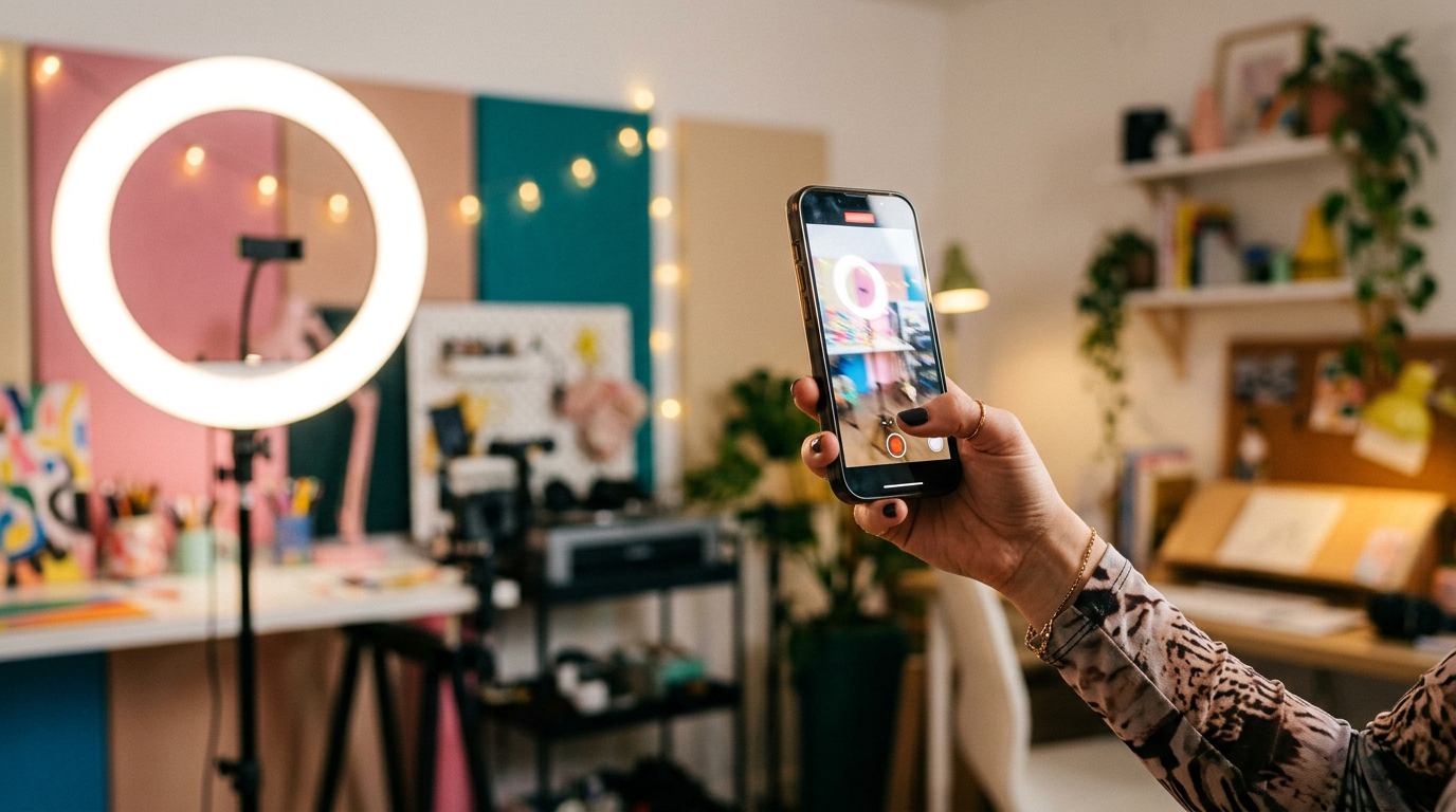 Instagram Algorithm content creator recording