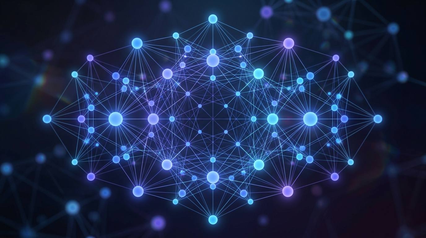 Knowledge Graph के नोड्स और कनेक्शन का विजुअलाइजेशन