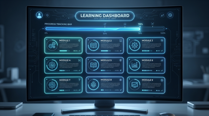 Learning Management System dashboard concept