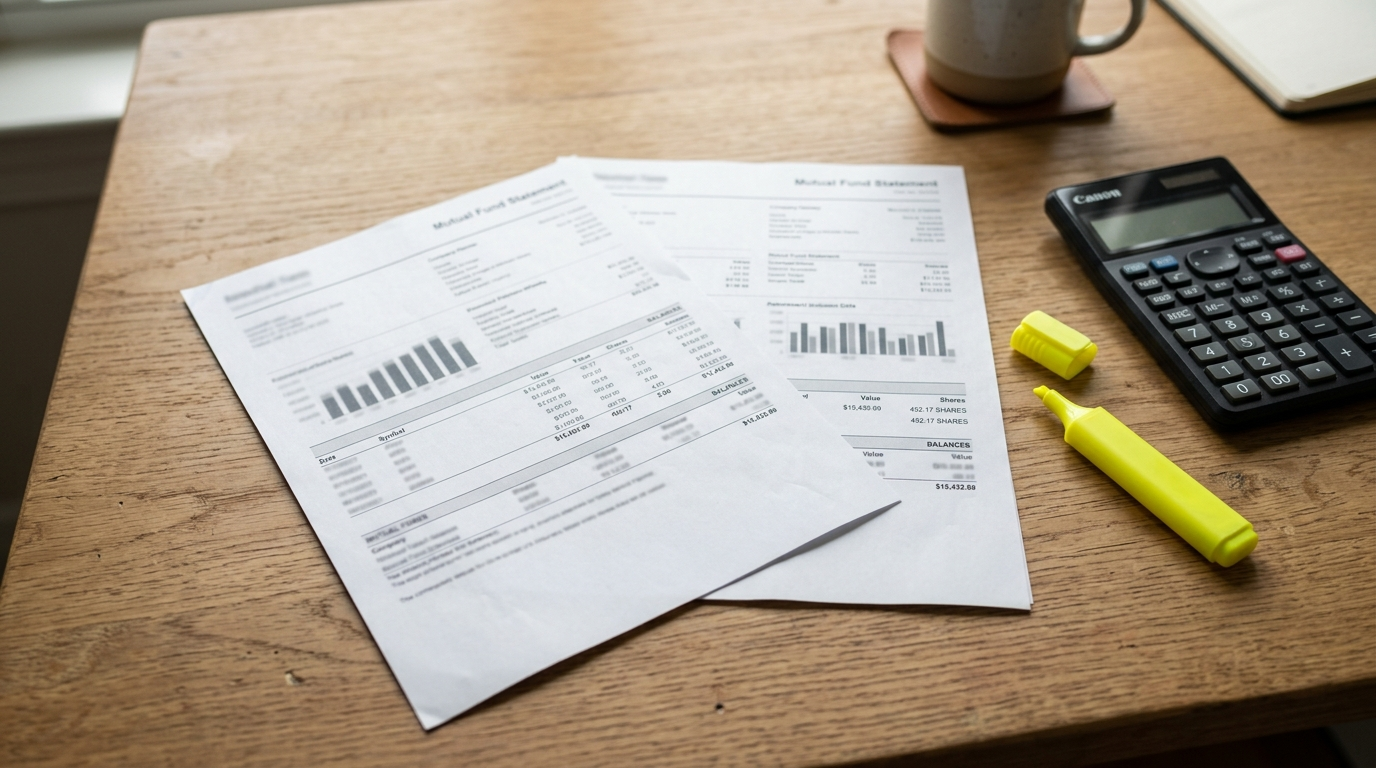 Mutual Fund Portfolio Overlap ke teen fund statements ek saath overlap karte hue