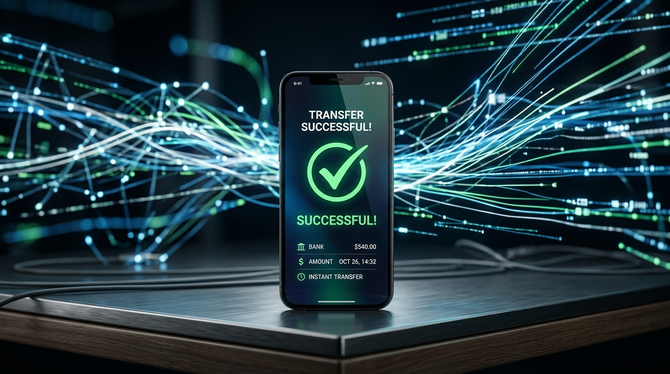 UPI instant money transfer payment success