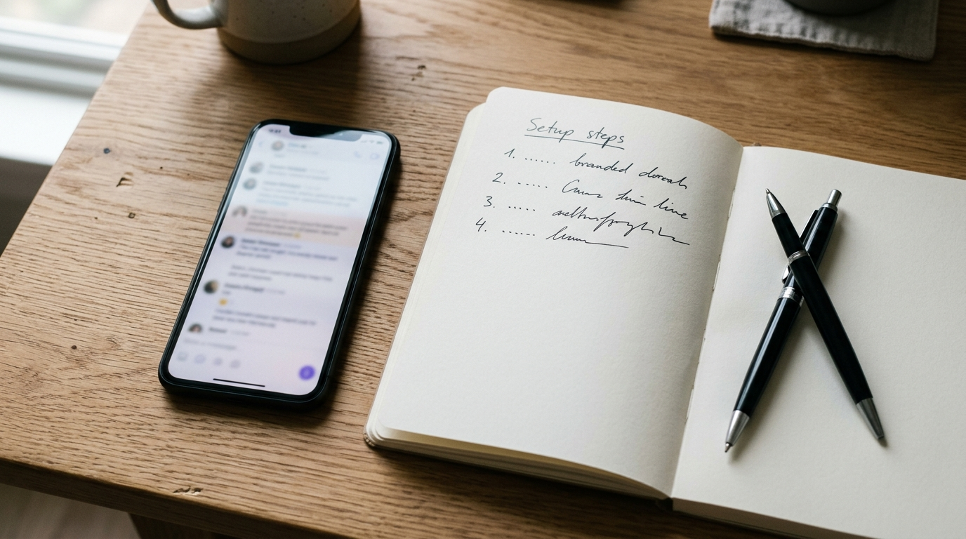 WhatsApp AI Chatbot Business ka setup steps notebook mein