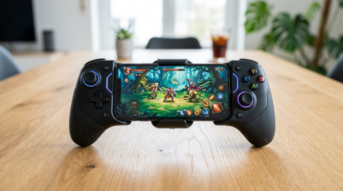Cloud Gaming के लिए स्मार्टफोन पर लगा गेम कंट्रोलर
