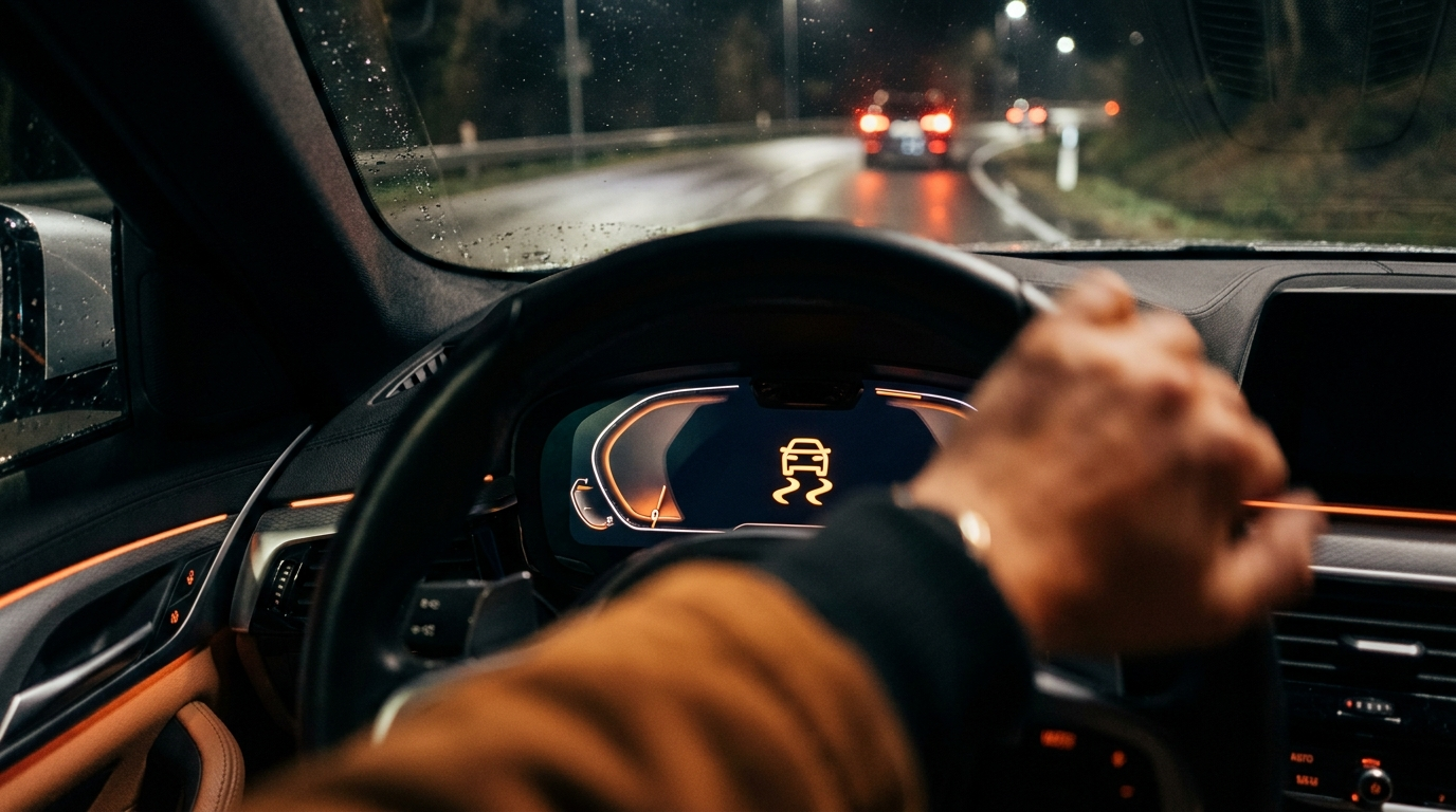 Electronic Stability Control का इंडिकेटर कार के डैशबोर्ड पर