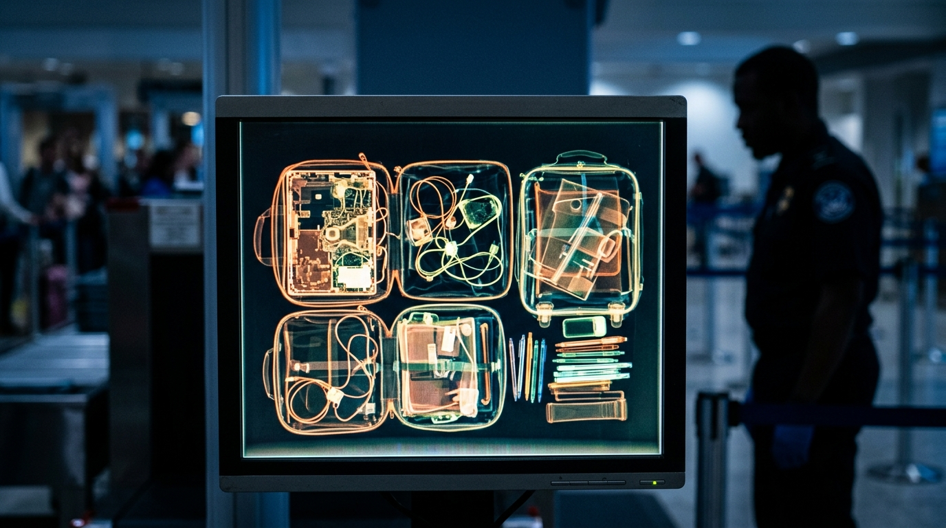 Customs Department द्वारा X-ray स्कैनर से सामान की जांच