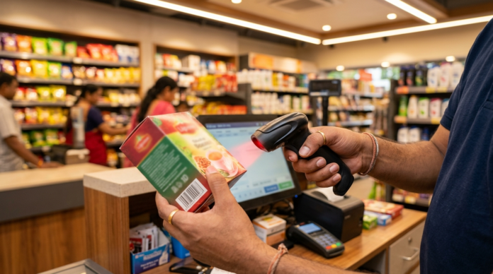Barcode in Business रिटेल बिलिंग काउंटर पर स्कैनिंग